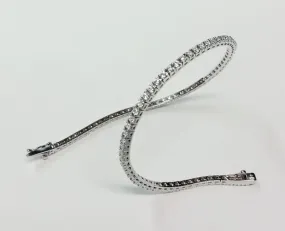 BRACCIALE TENNIS ORO BIANCO E ZIRCONIE