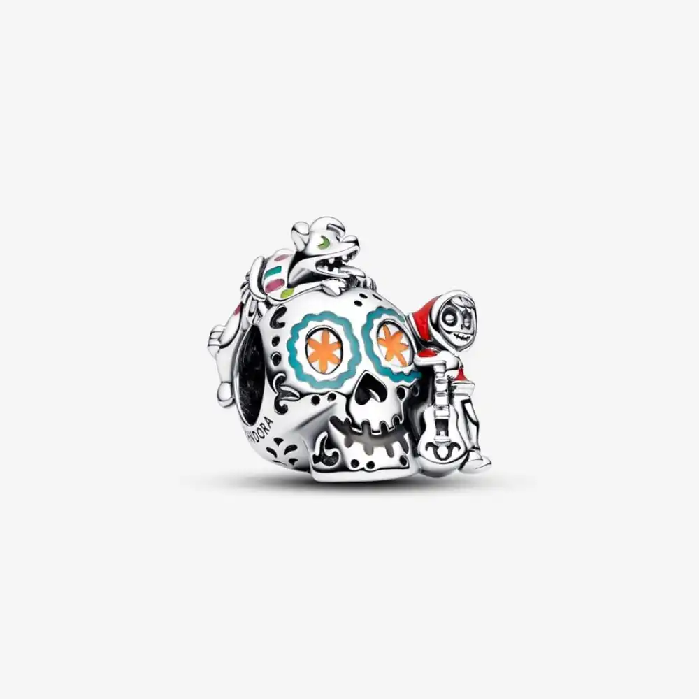 CHARM PIXAR COCO TESCHIO MIGUEL E DANTE CHE SI ILLUMINA AL BUIO PANDORA