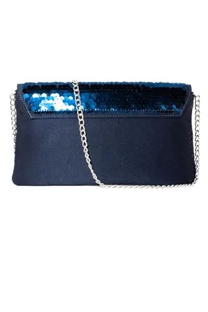 ROBERTO FESTA Accessori,Borse Borsa a spalla Montecarlo in raso e paillettes blu 
