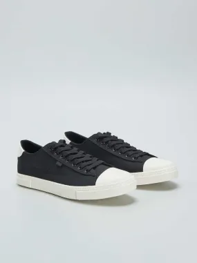 Sneakers basse in tela - NERO